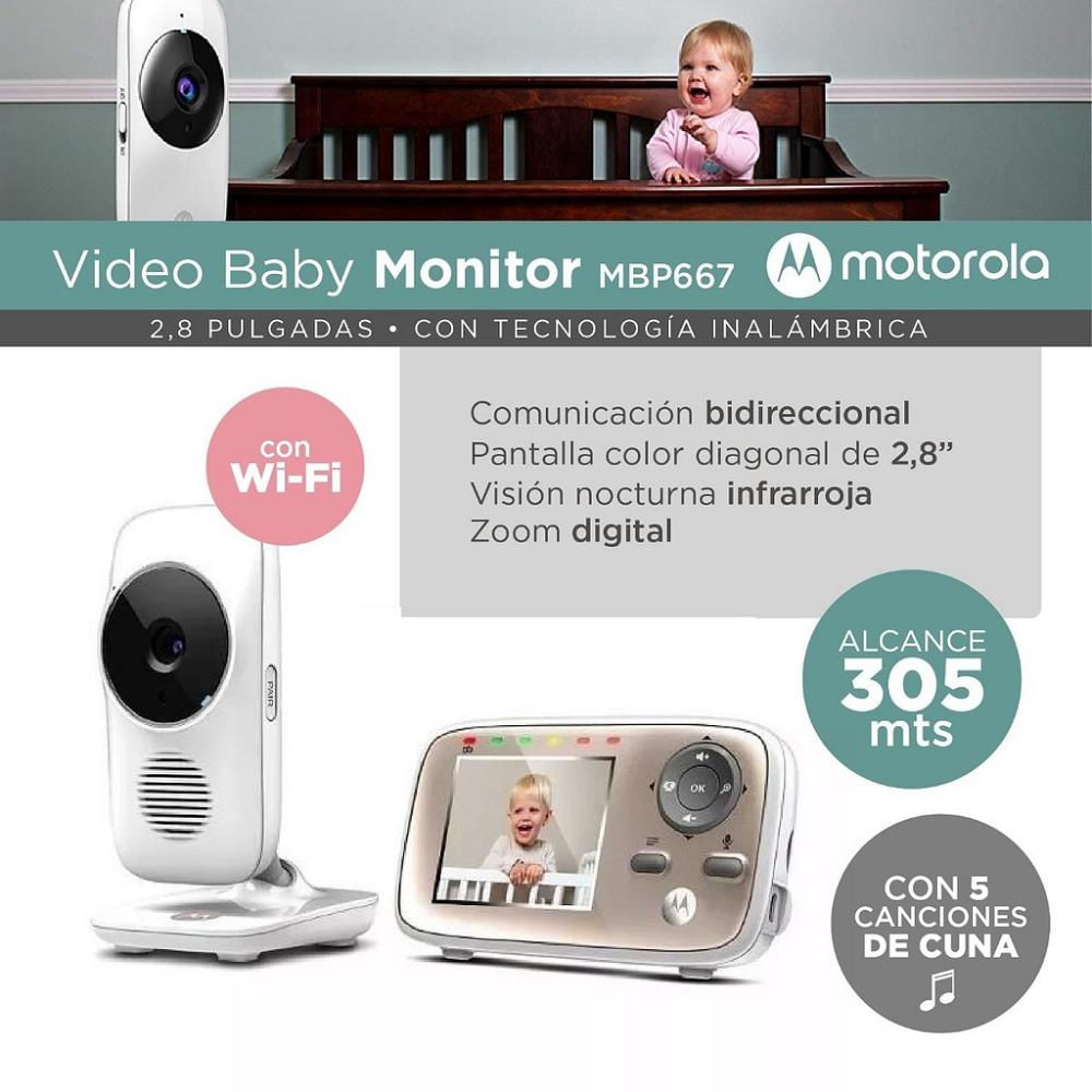 Monitor digital de video para bebé con Wi-Fi Motorola MBP667 img #3