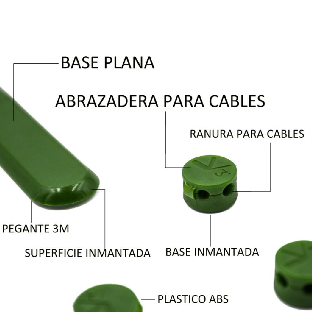 Clips Cables Y Llaves Para El Hogar Con Imanes Verde img #5