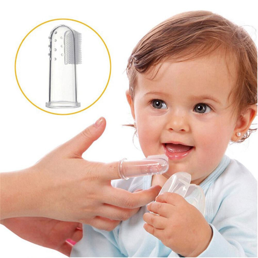 Cepillo dientes para dedo en silicona para bebe PUR sin BPA
