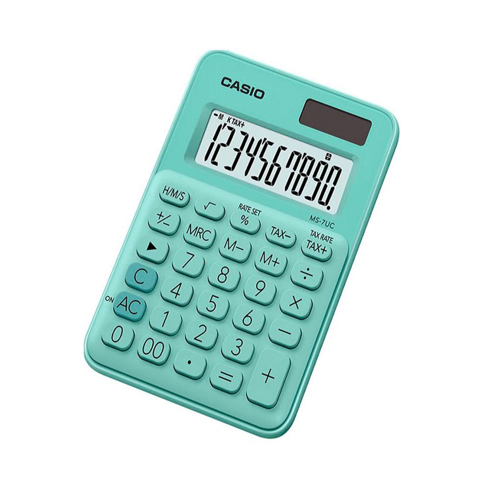 Calculadora Casio práctica MS-7UC-GN