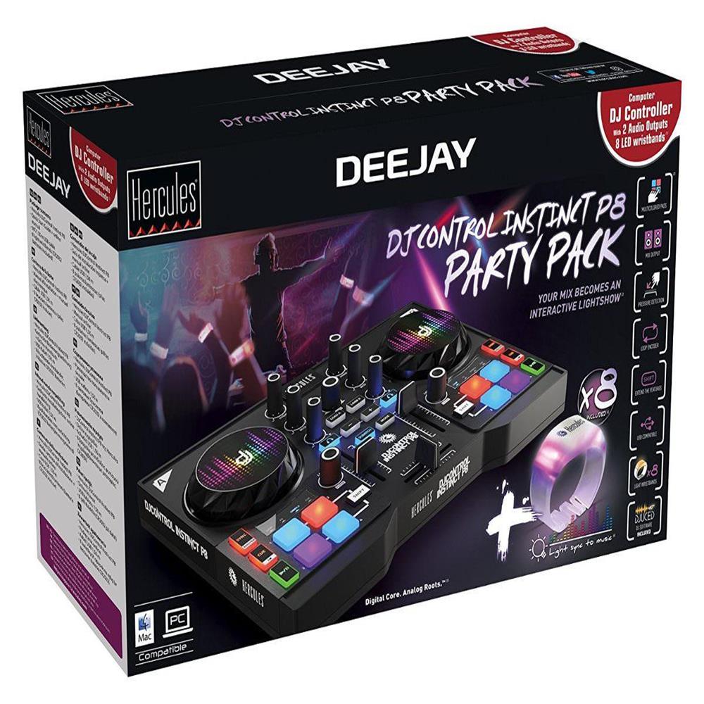 Controlador Dj Hercules Control Instinct P8 Con Pulseras Led img #5