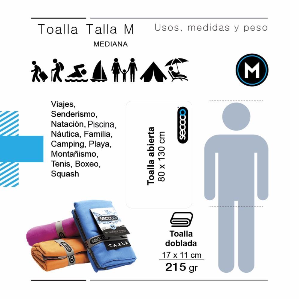 Toalla Deportiva De Microfibra SECCCO Rojo Talla  M img #3