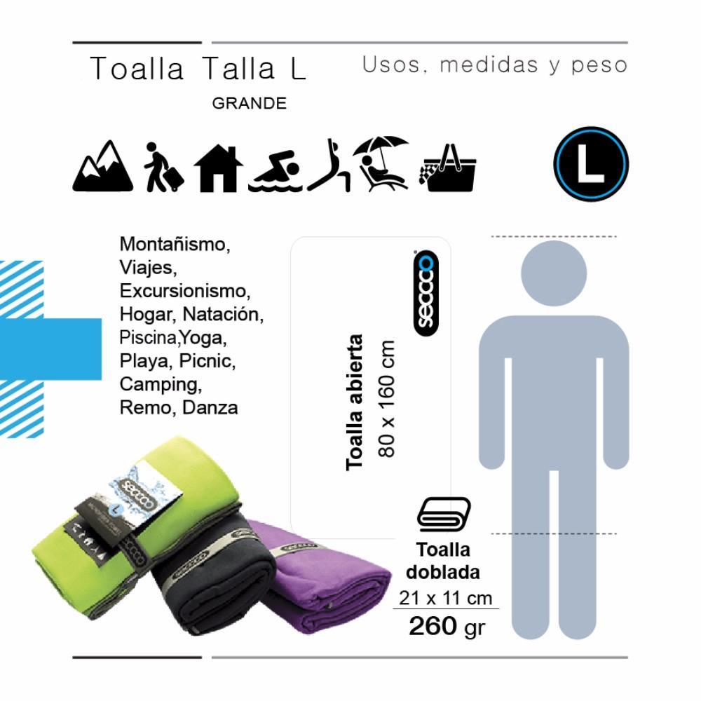Toalla Deportiva De Microfibra SECCCO Anaranjado  L img #3