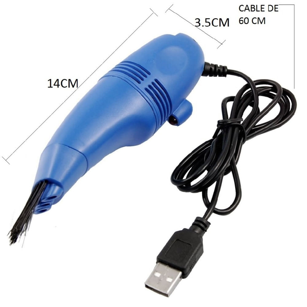 Kit Mini Aspiradora Usb Teclado Polvo Azul img #4