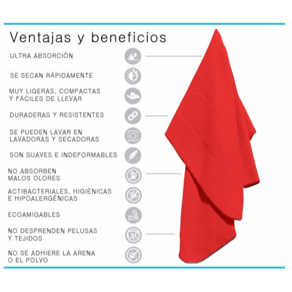 Toalla Deportiva De Microfibra SECCCO Rojo Talla  M img #2