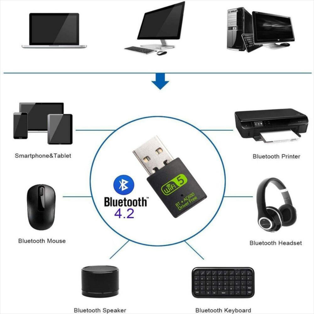 Adaptador Bluetooth Usb Wifi 600 Mbps img #4