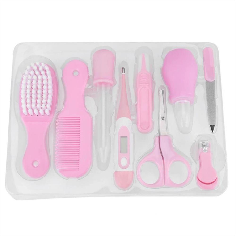 Set Kit Estuche Aseo Cirugía Bebe 9 piezas Rosado Niña