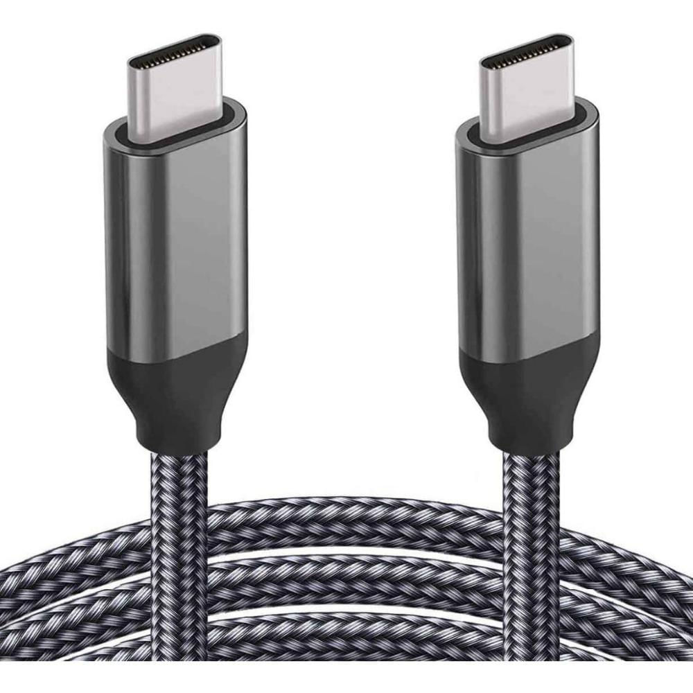  Cable USB-C de 100 W con chip de marcador electrónico, 3M, 10  pies, 90 grados, 5 A, entrega de energía USB 3.1 Gen 2 tipo C a C, cable de  carga