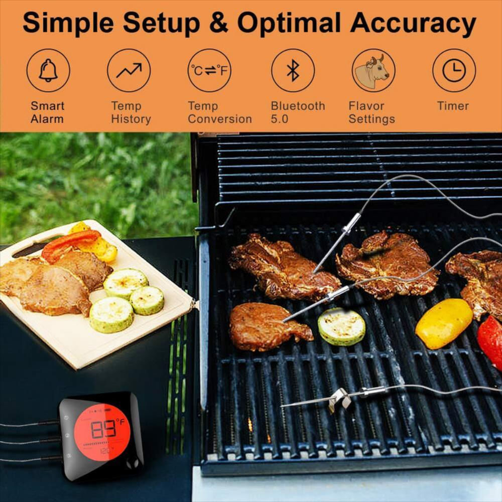Termómetro De Carne Inalámbrico Bluetooth Bfour Para Asar img #4