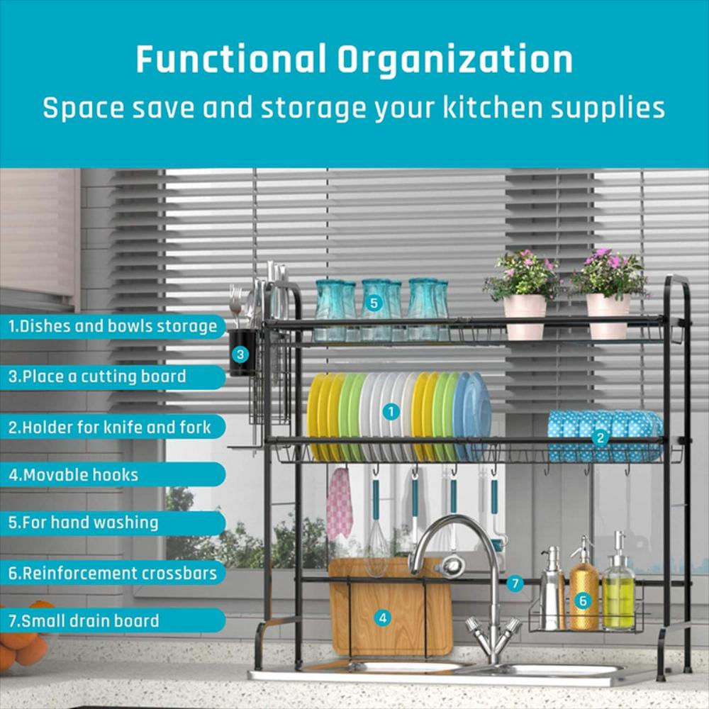 Estante De Platos De Pie Curvo Estable Y Ganchos Para Objetos img #4