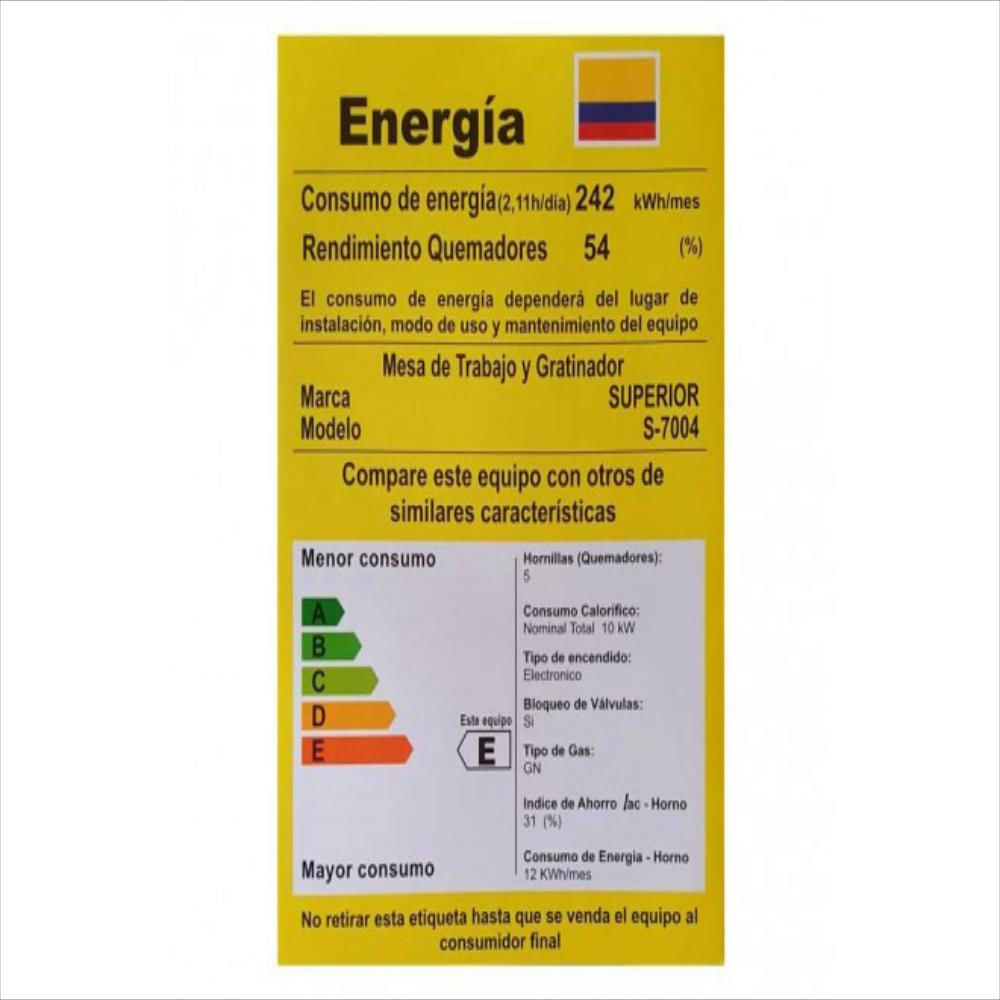 Estufa Con Horno 4 Puestos Gas Natural Con Encendido Superior Sn700408p1 img #5