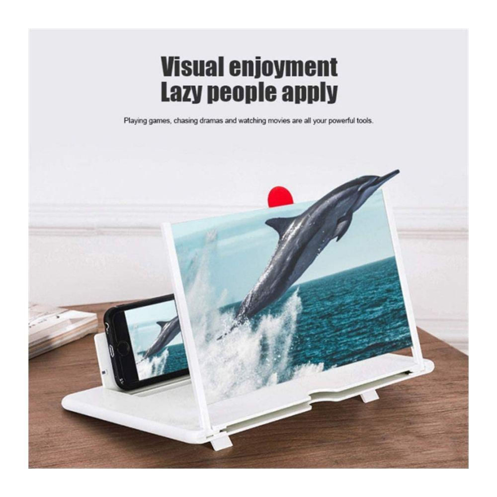 Lupa Celular Portatil Zoom 3D Amplifica Imagen Blanca 26Cm img #2