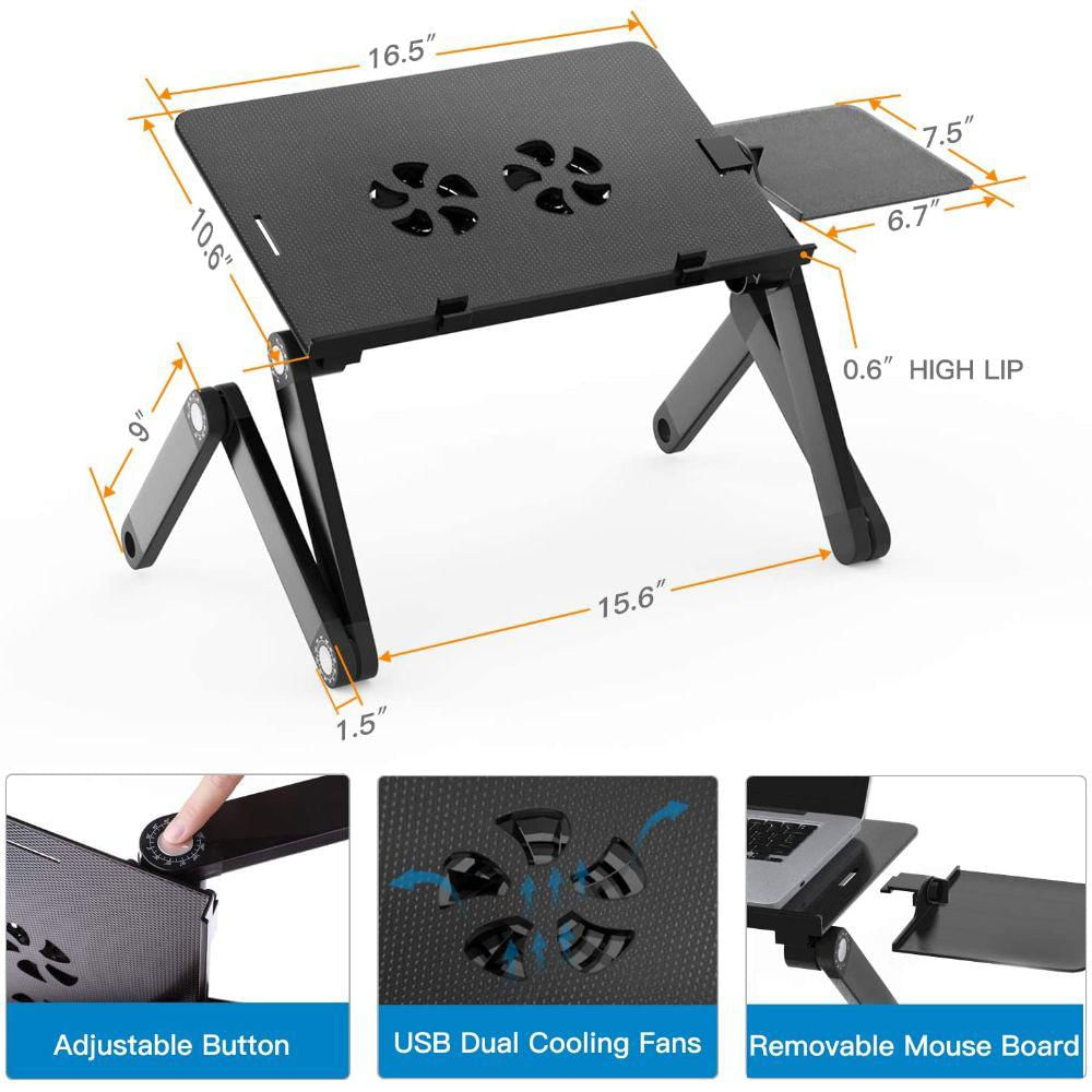 Soporte Para Portátil Con 2 Ventiladores Y Alfombrilla De Mouse img #2
