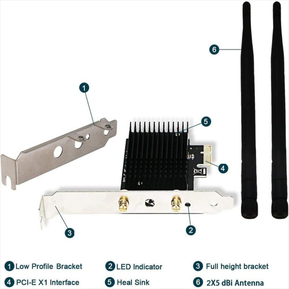 Tarjeta Wifi Para Pc O Servidores Windows Adaptador Pci Express img #5