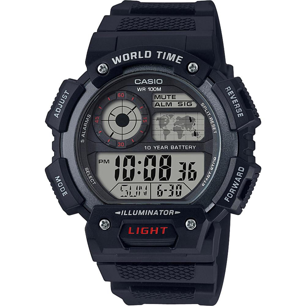 Reloj Casio AE-1400WH-1A Deportivo Digital Negro Hombre