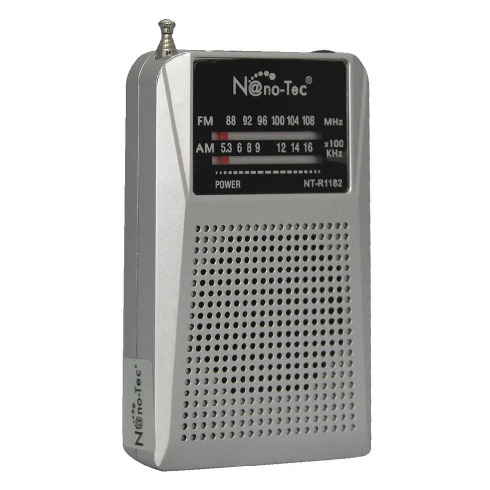 Radio de bolsillo portátil AM FM funciona con pilas, con la mejor  recepción, azul AM FM Radios compactas recargables USB Reproductor de  música Soporte