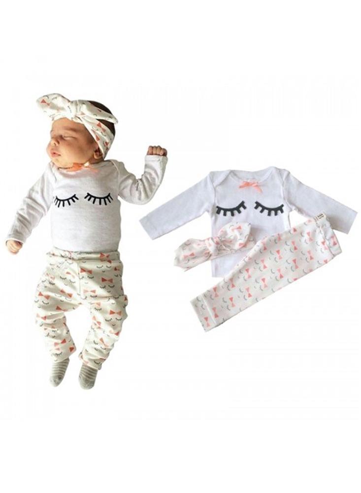 Conjunto de ropa para niña recién nacida, 3 piezas, ropa para bebé