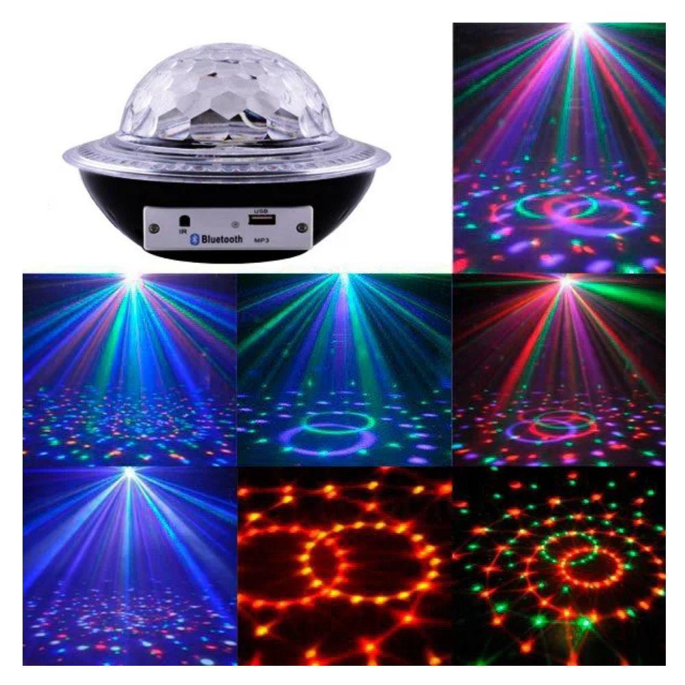 Lampara Proyección Luz Led Colores Bluetooth Ufo Mp3 img #2