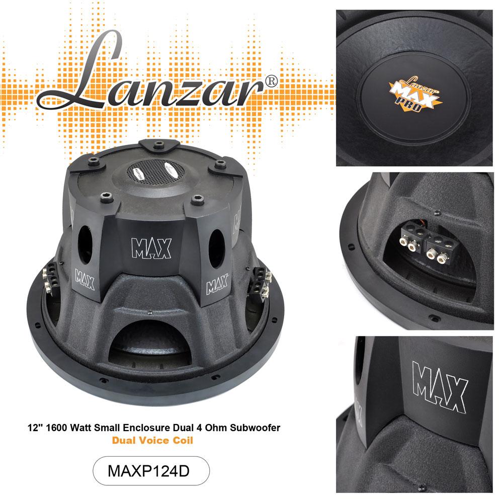 Subwoofer 4 Ohmios 1600W Caja Pequeña Maxp124d img #1