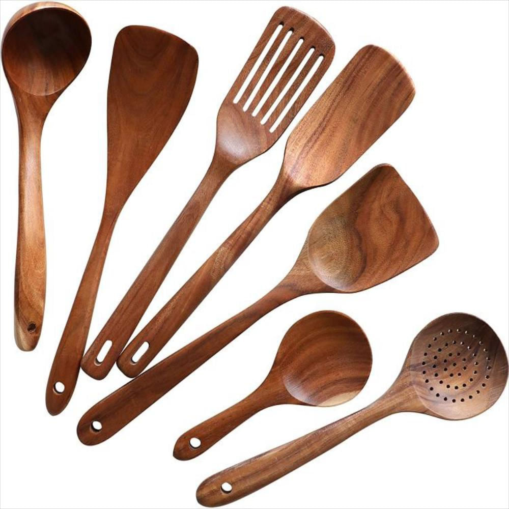 Juego De 7 Utensilios De Cocina En Madera img #1