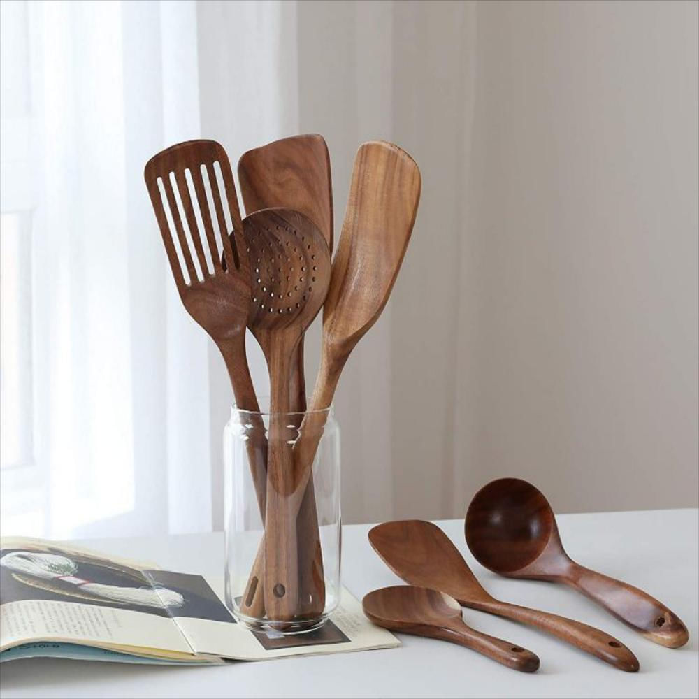 Juego De 7 Utensilios De Cocina En Madera img #2