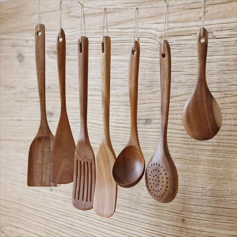 Juego De 7 Utensilios De Cocina En Madera img #3