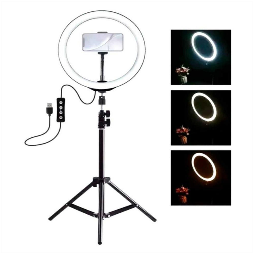 Aro De Luz 32 Cm Led 3 Modos Tripode 2.10 Mts Selfie Tiktok Foto img #2