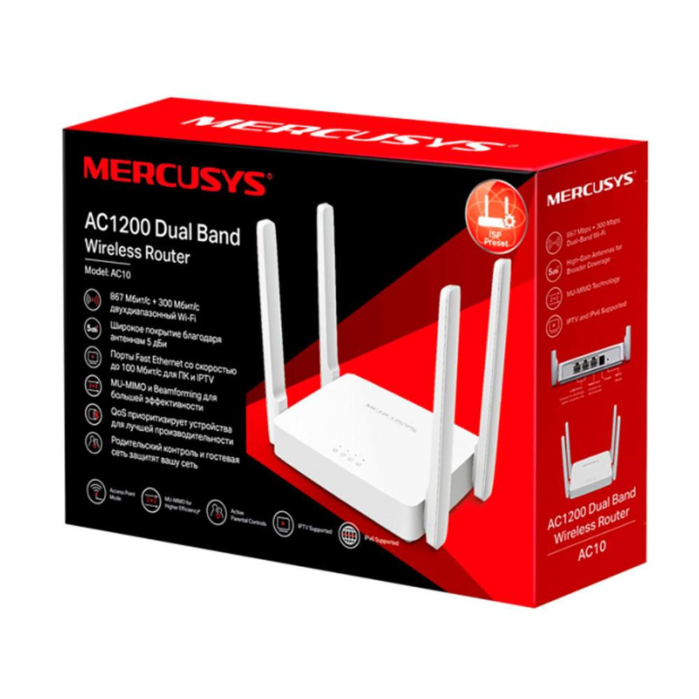 Router Wifi Mercusys Ac10 Banda Dual 4 Antenas 5 Dbi img #4