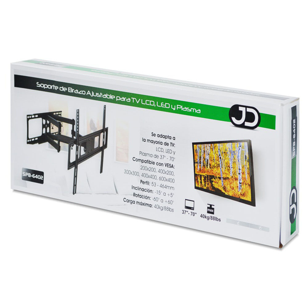 Soporte Pared Doble Brazo Tv 37''»70''/40Kg, Techgo Spb 6402 img #4