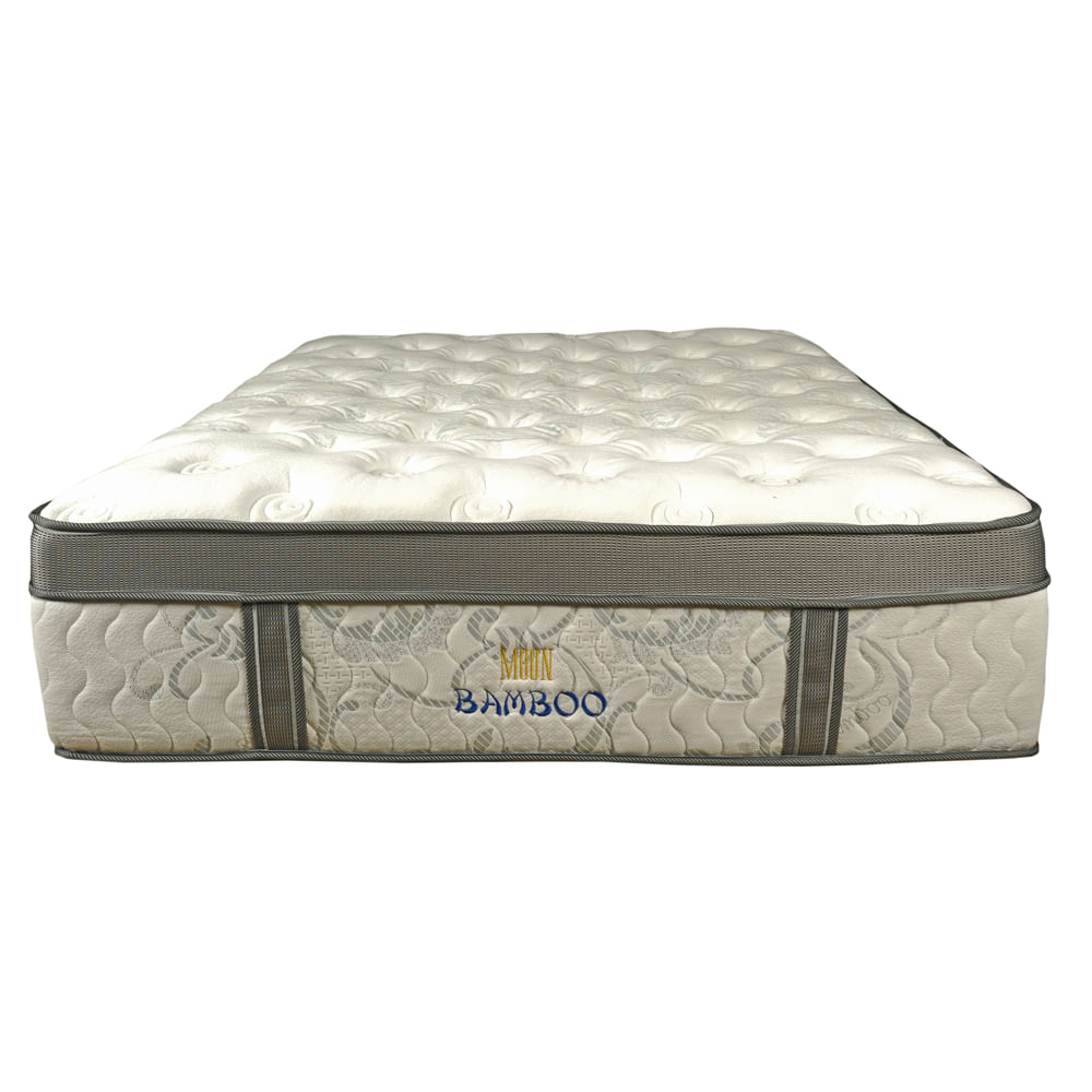 Colchon Bamboo Doble Panal Pocket Y Resortado Doble 140 X 190