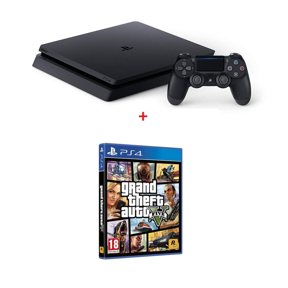 Ps4 Slim 1Tb Negro + Juego Gta V Ps4