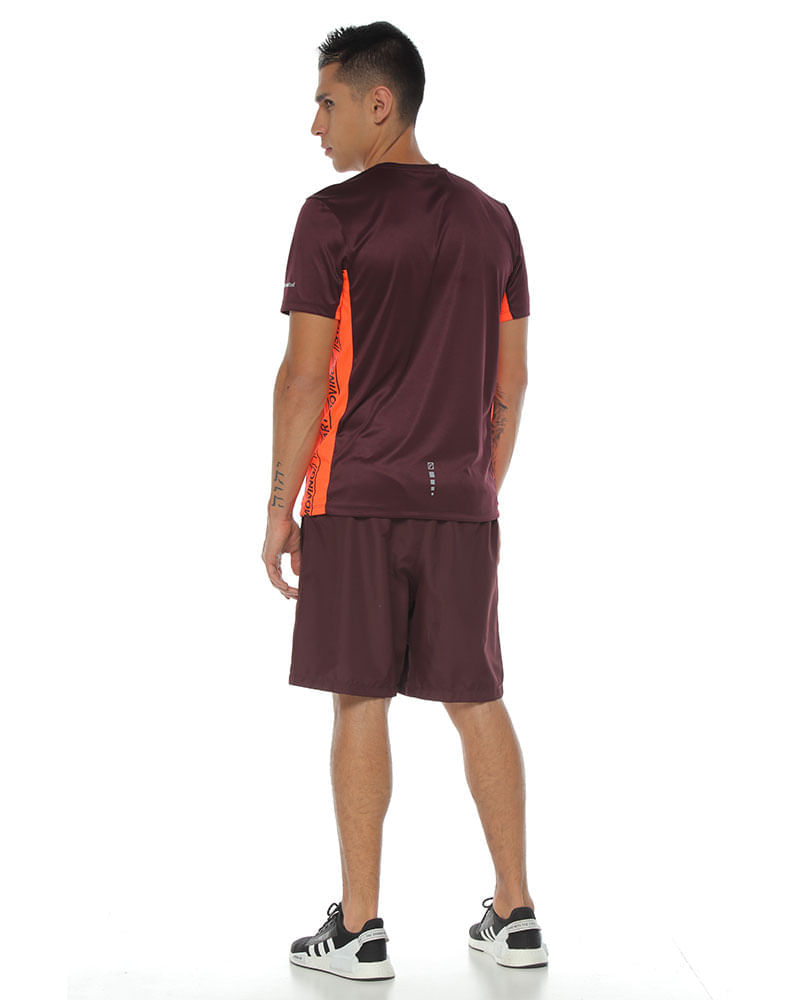 Camiseta Deportiva manga corta, color berenjena para hombre img #5