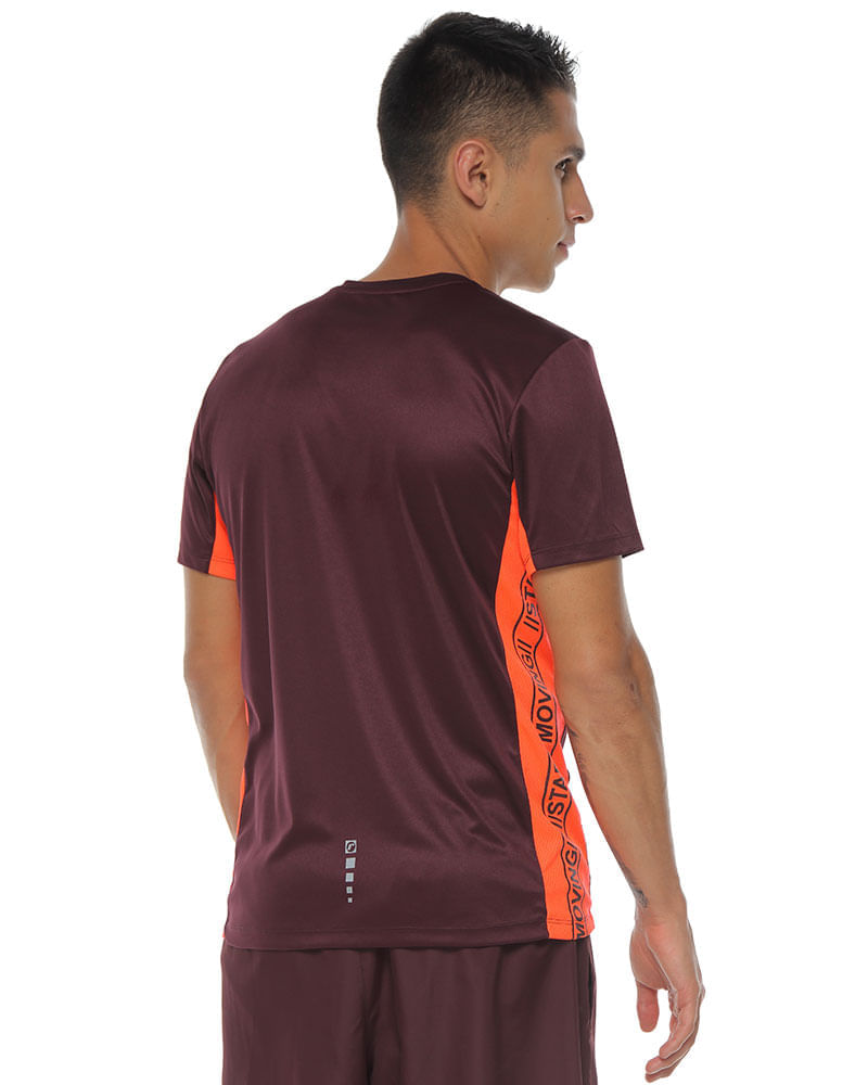 Camiseta Deportiva manga corta, color berenjena para hombre img #3