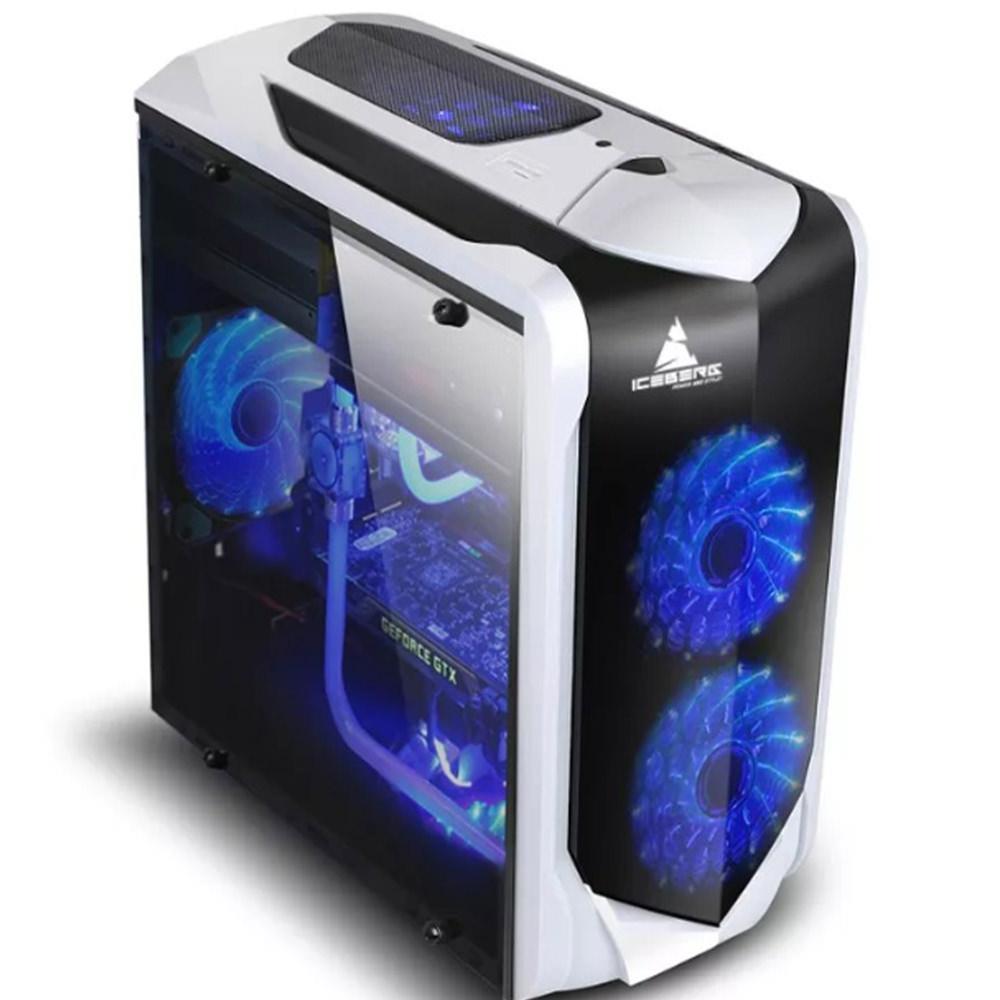Caja Gabinete Iceberg Crystal G5 Blanco 3 Ventiladores 120mm img #2