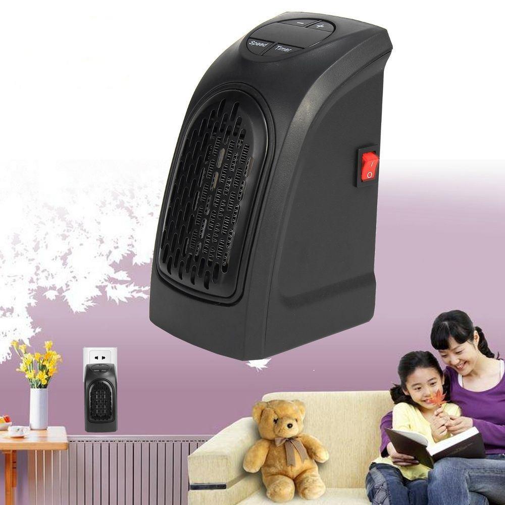 Calentador De Ambientes Pared Calefactor -Negro