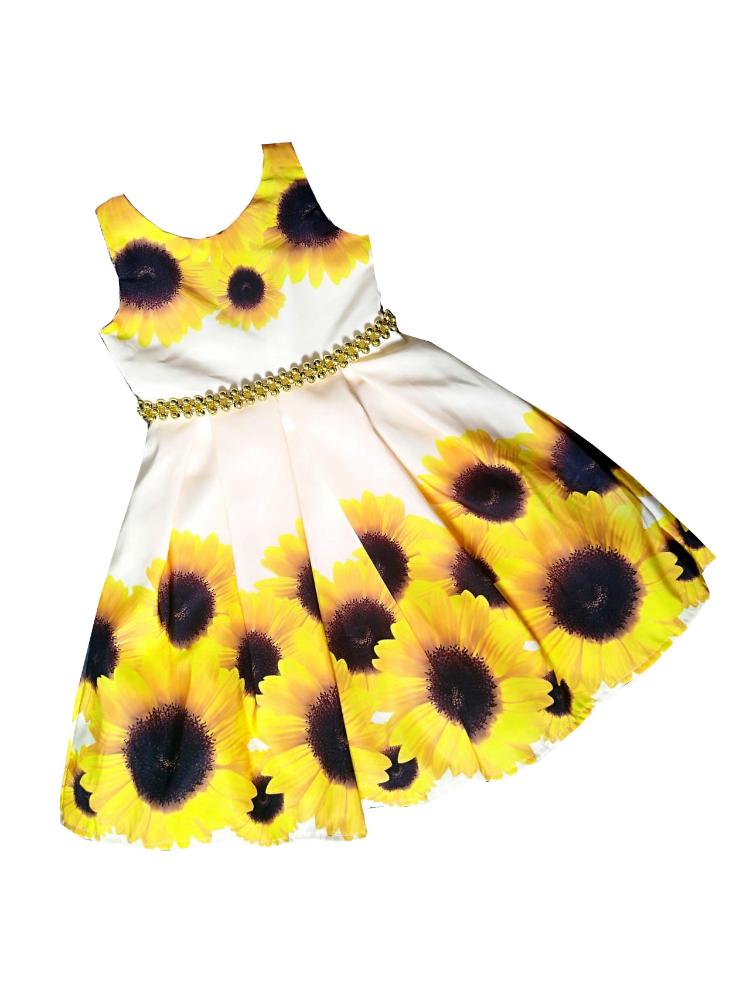 Vestido Para Ni a Girasol 2215 Amarillo 6 Amarillo