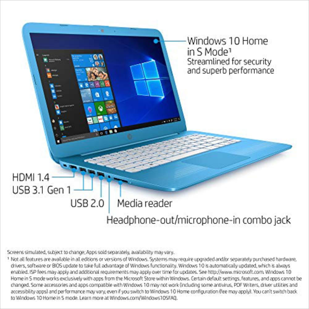 Portátil Hp De 14 Pulgadas, Procesador Intel Celeron N3060, Memoria Sdram De 4 Gb img #2