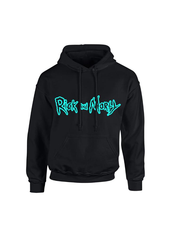 Buzo Hoddie Rick And Morty Fan Con Capota Para Ni o Negro Y Azul