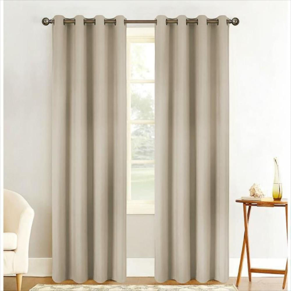 Par De Cortinas Lisas De Oscurecimiento 140 X 260 Cm Burdeos
