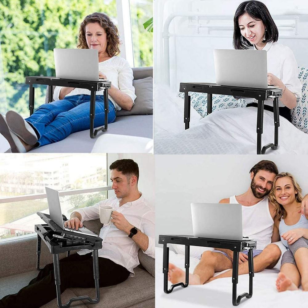 Minimesa De Cama Para Portátil Plegable Con Ventilador img #3