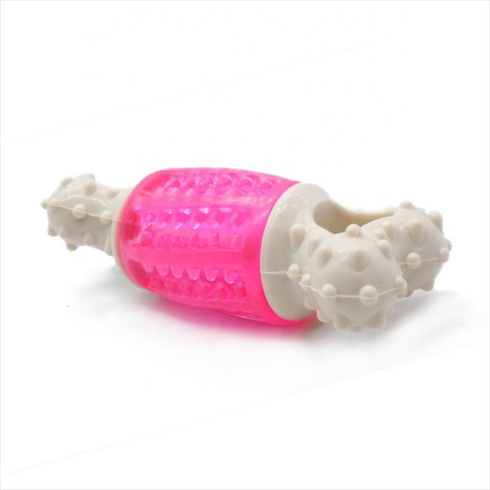Juguete Rasca Encias Hueso Masticable Para Perro Gato Rosa img #2