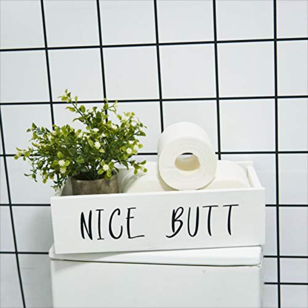 Bonita Caja De Madera Con Estilo Rústico Y Campestre Para Baño, img #2