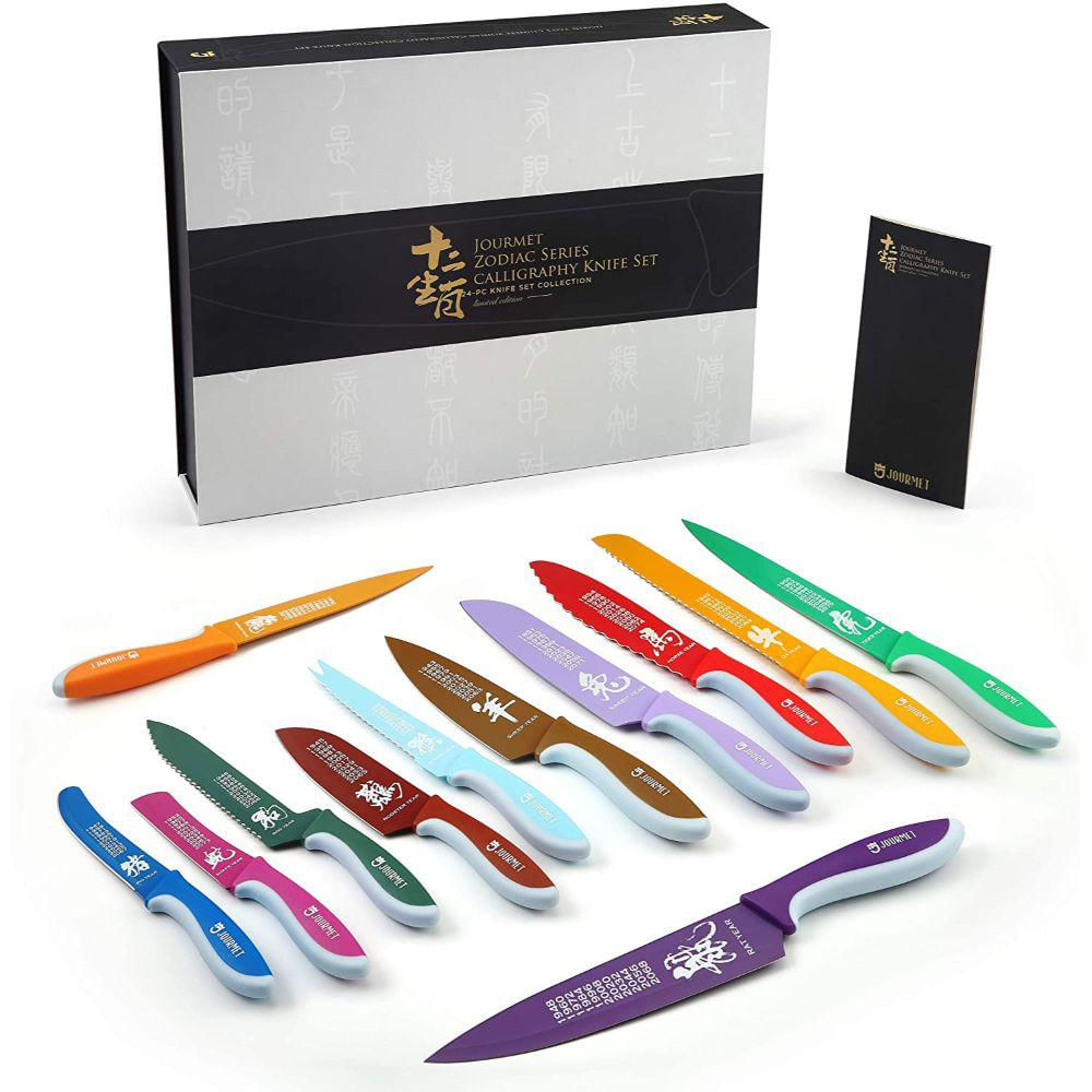 Juego De Cuchillos Del Zodiaco Chino De 24 Piezas De Jourmet img #2