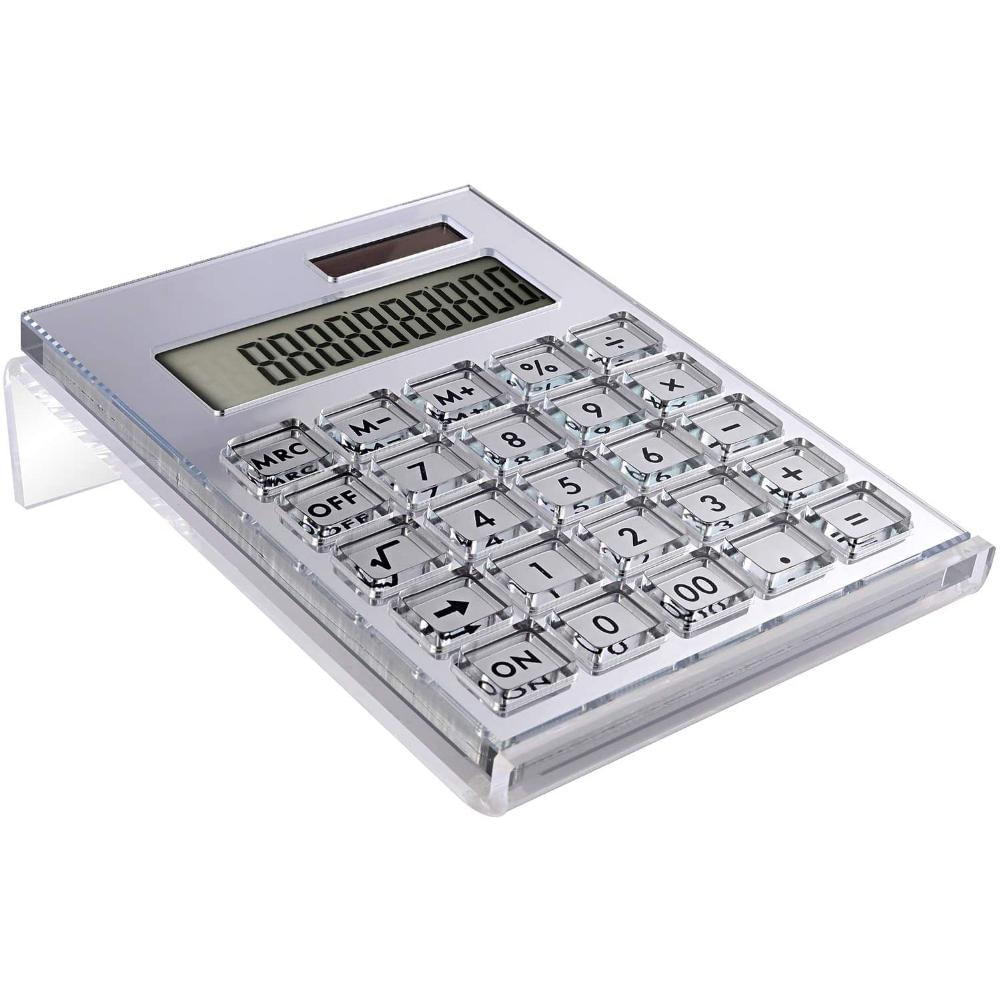Calculadora Acrílica Con Soporte De 12 Dígitos Pantalla Lcd img #1