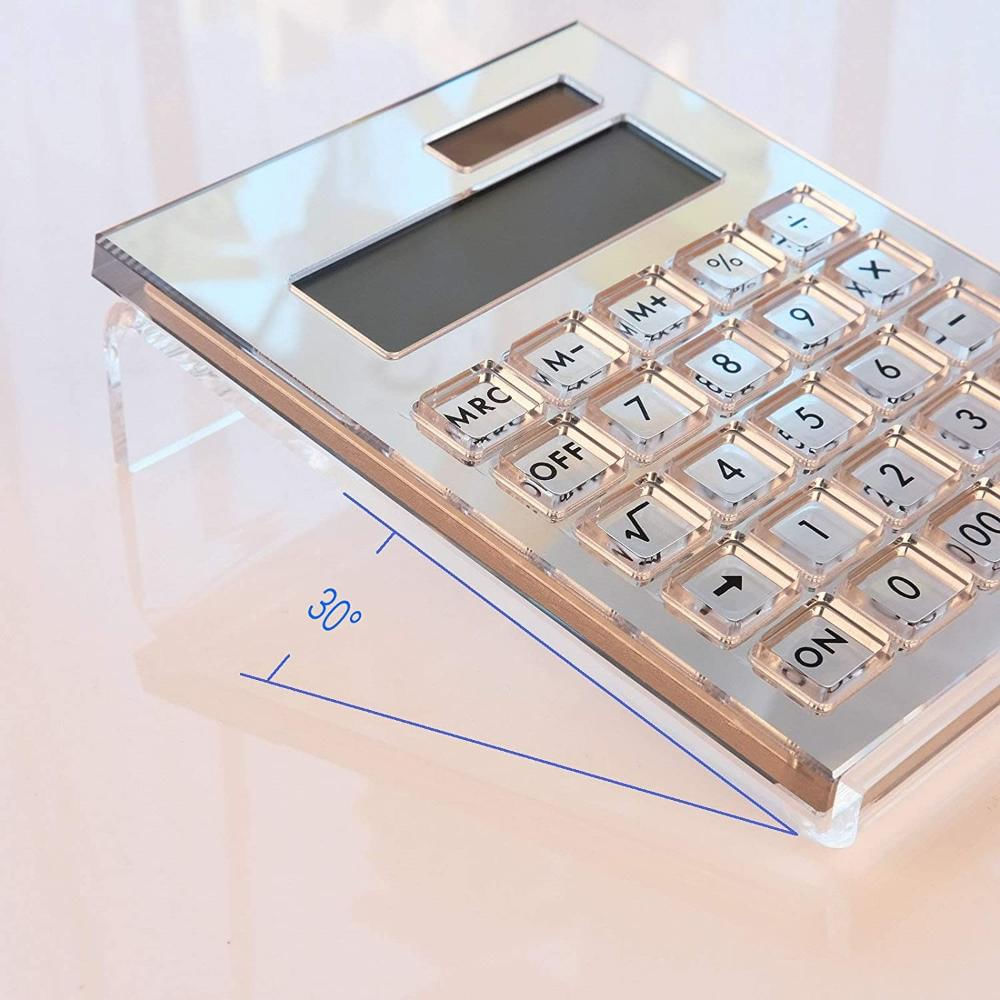Calculadora Acrílica Con Soporte De 12 Dígitos Pantalla Lcd img #3