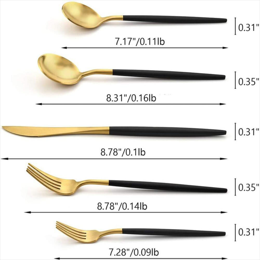 Juego De Cubiertos De Acero Inoxidable Deacory De Piezas img #2