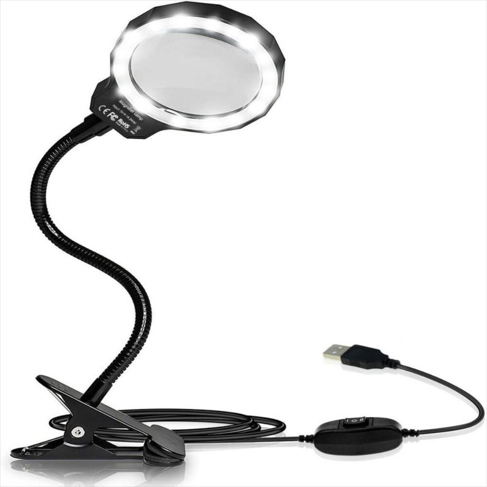 Lupa Iluminada De Usb Abrazadera De Metal