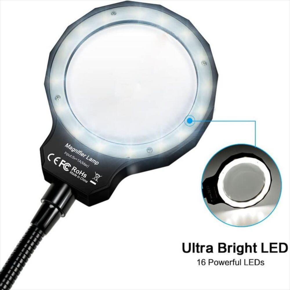 Lupa Iluminada De Usb Abrazadera De Metal img #2