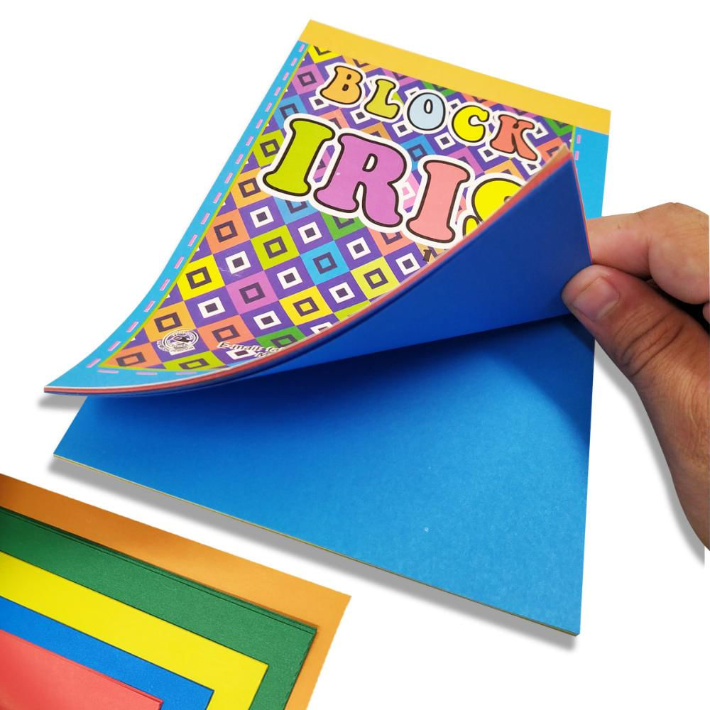 Block Iris Colores Media Carta X4 img #1
