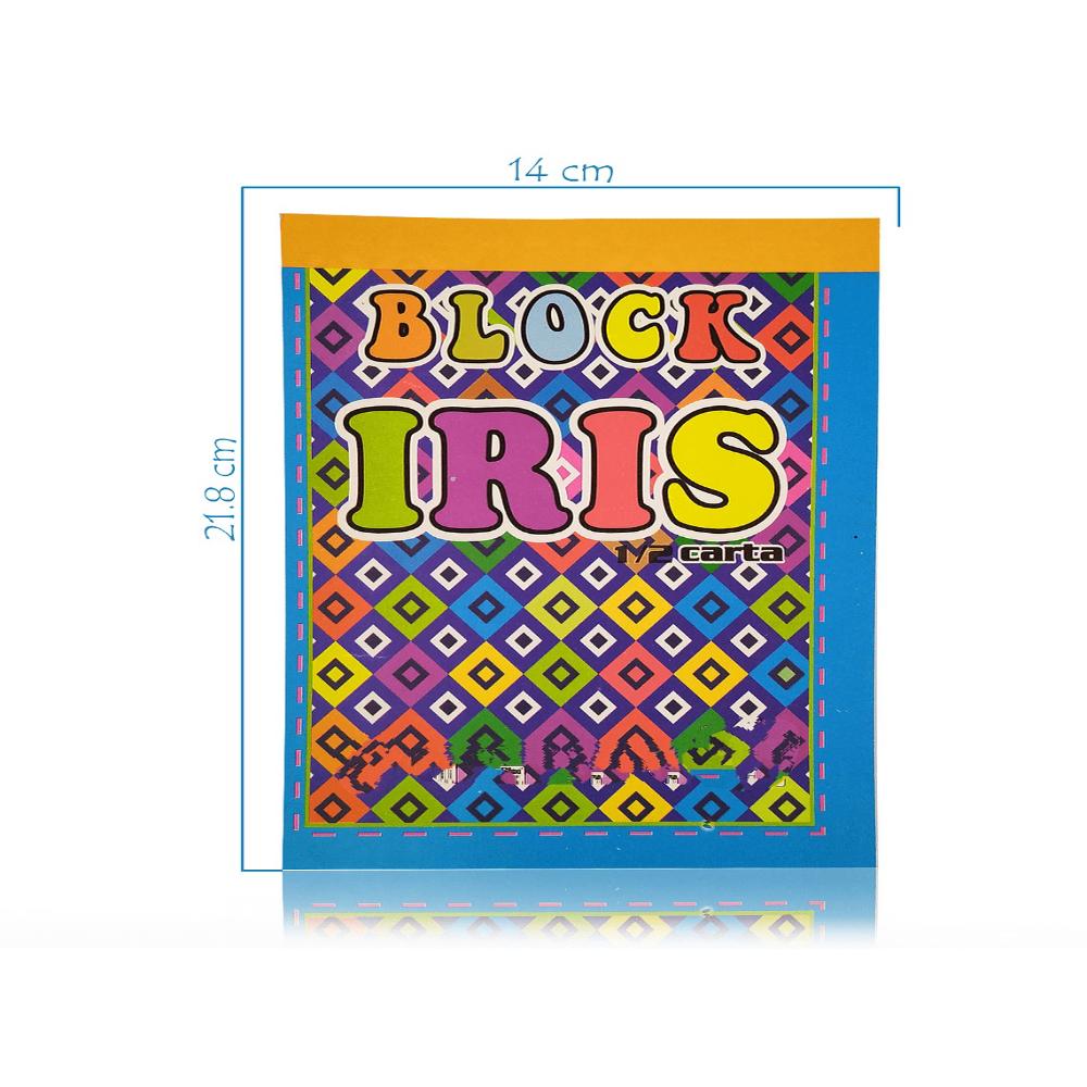 Block Iris Colores Media Carta X4 img #3